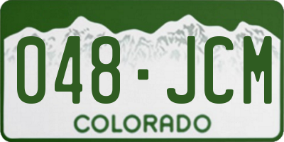 CO license plate 048JCM
