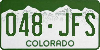 CO license plate 048JFS
