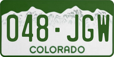 CO license plate 048JGW