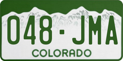 CO license plate 048JMA