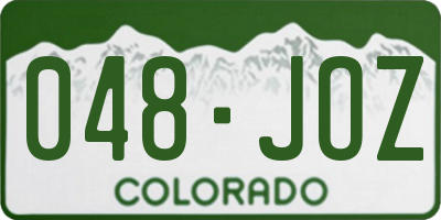 CO license plate 048JOZ