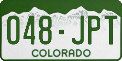 CO license plate 048JPT
