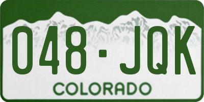 CO license plate 048JQK