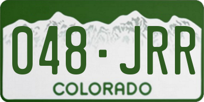 CO license plate 048JRR