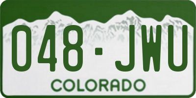 CO license plate 048JWU