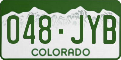 CO license plate 048JYB