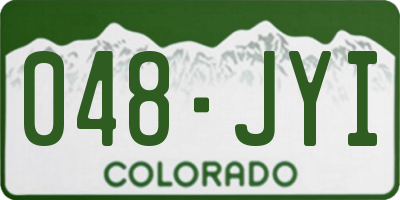 CO license plate 048JYI