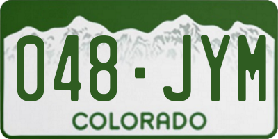 CO license plate 048JYM