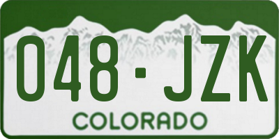CO license plate 048JZK