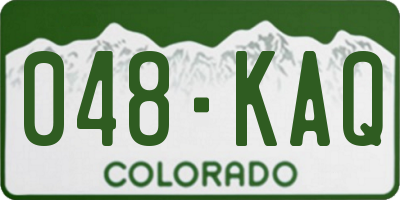 CO license plate 048KAQ