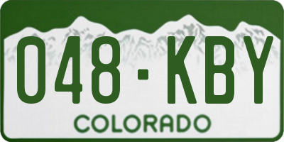 CO license plate 048KBY