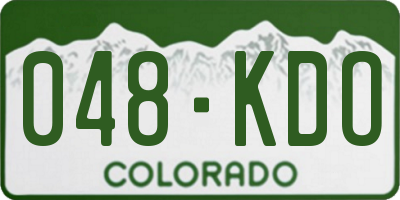 CO license plate 048KDO