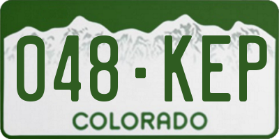 CO license plate 048KEP