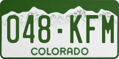 CO license plate 048KFM