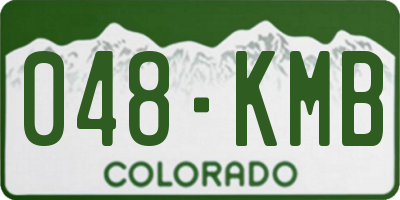 CO license plate 048KMB
