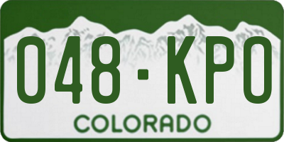 CO license plate 048KPO