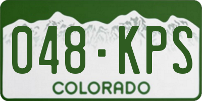 CO license plate 048KPS