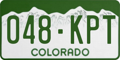 CO license plate 048KPT