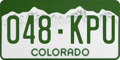 CO license plate 048KPU