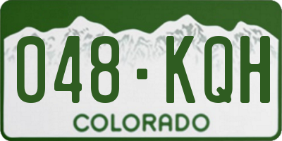 CO license plate 048KQH