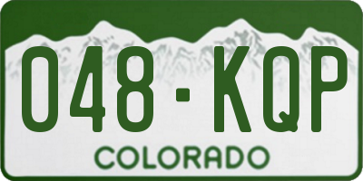 CO license plate 048KQP