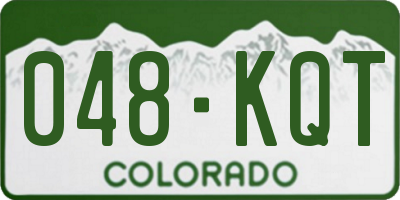 CO license plate 048KQT