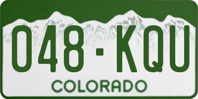 CO license plate 048KQU