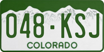 CO license plate 048KSJ