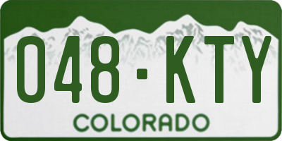 CO license plate 048KTY