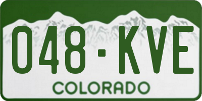 CO license plate 048KVE
