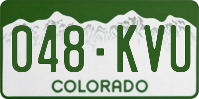 CO license plate 048KVU