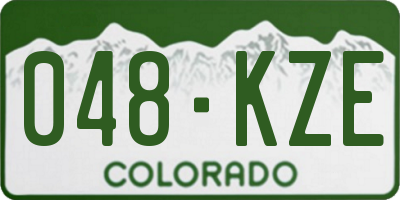 CO license plate 048KZE