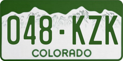 CO license plate 048KZK