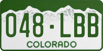 CO license plate 048LBB