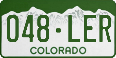 CO license plate 048LER