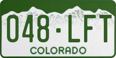 CO license plate 048LFT
