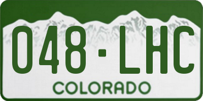 CO license plate 048LHC