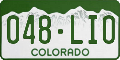CO license plate 048LIO