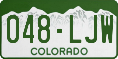 CO license plate 048LJW