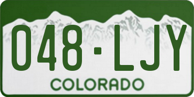 CO license plate 048LJY