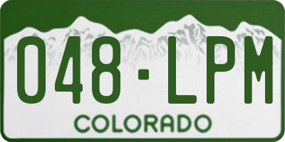 CO license plate 048LPM