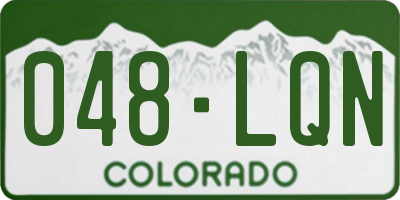 CO license plate 048LQN