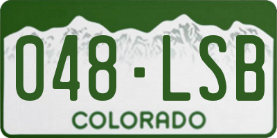 CO license plate 048LSB
