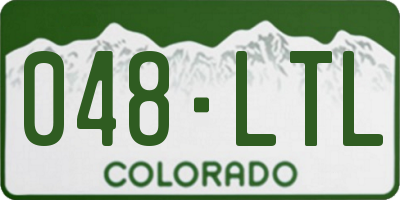 CO license plate 048LTL