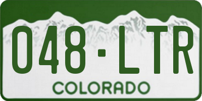 CO license plate 048LTR