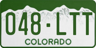 CO license plate 048LTT