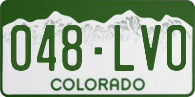 CO license plate 048LVO