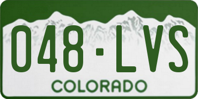 CO license plate 048LVS