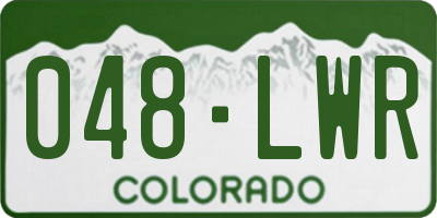 CO license plate 048LWR