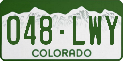 CO license plate 048LWY